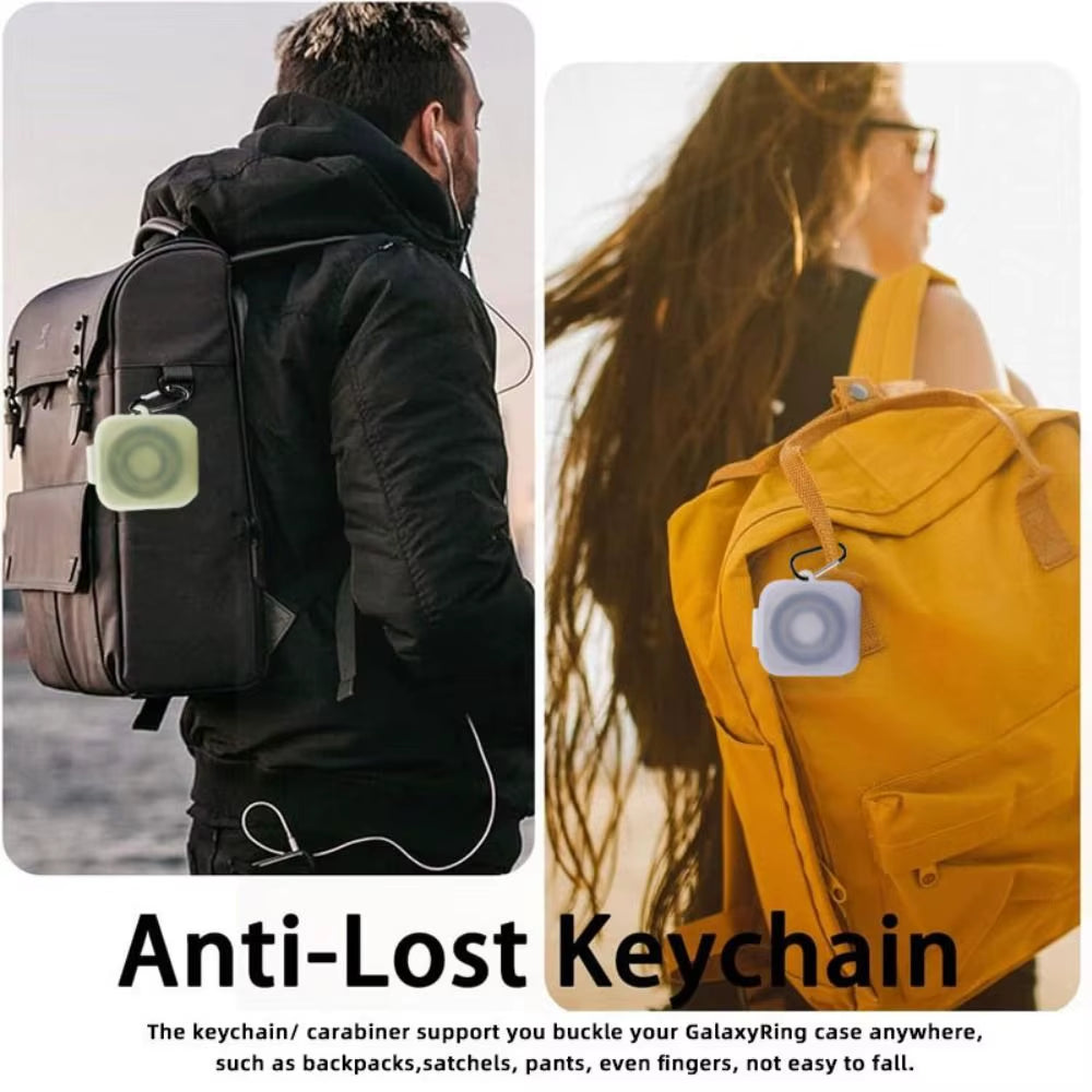 Silicone Charger Box Protective Case Anti-Scratch Smart Ring Cover Shell Accessories Transparent for Samsung Galaxy Ring